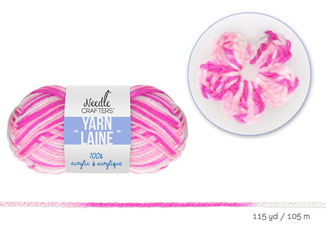Needlecrafters 50g Multi-Dyed Acrylic Yarn Ball - Cotton Candy