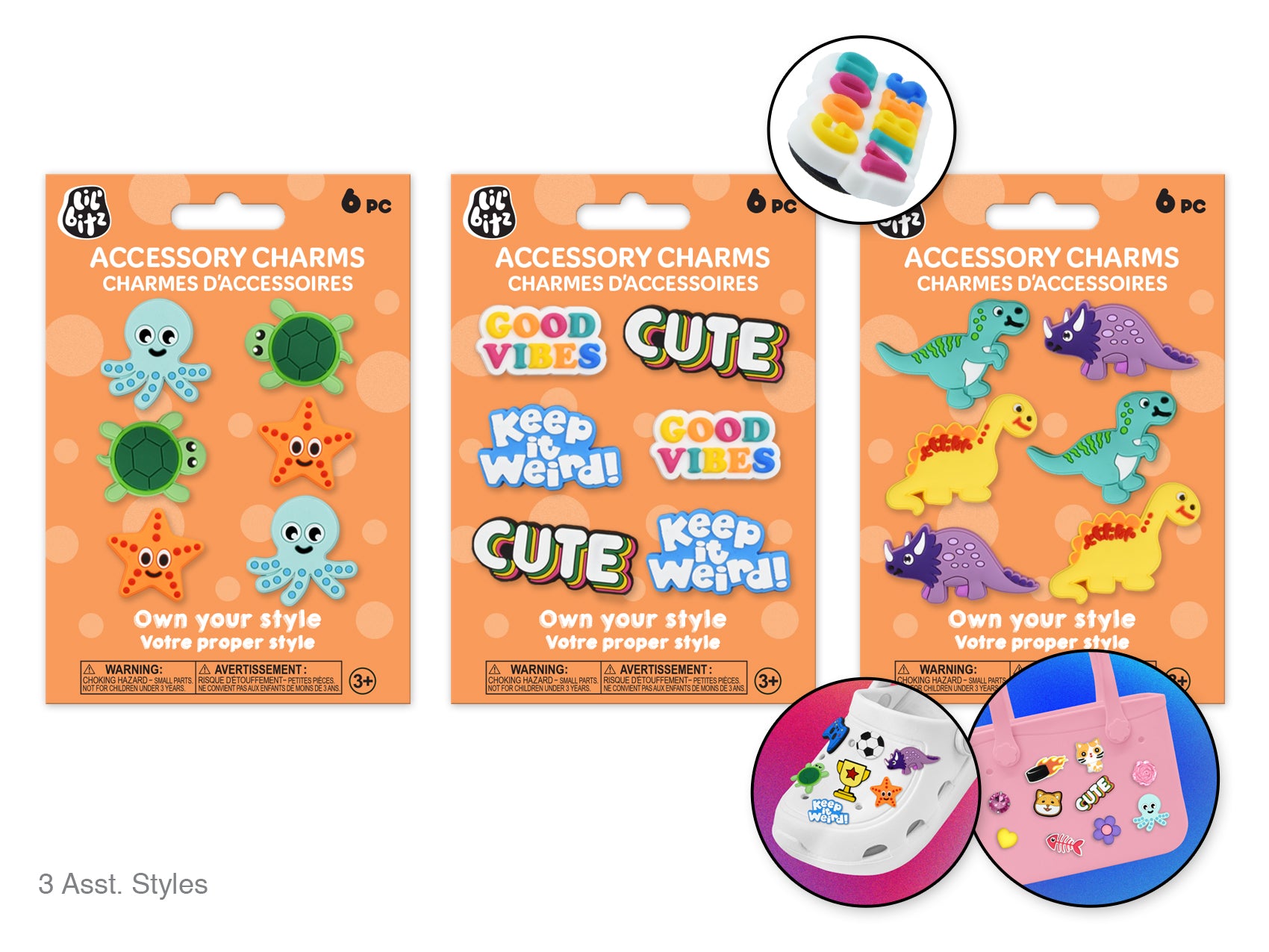 Cute & Colorful Shoe and Tote Charms