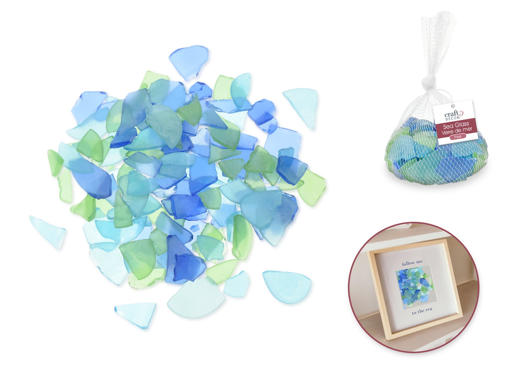Sea Glass Aqua Blend Craft Decor