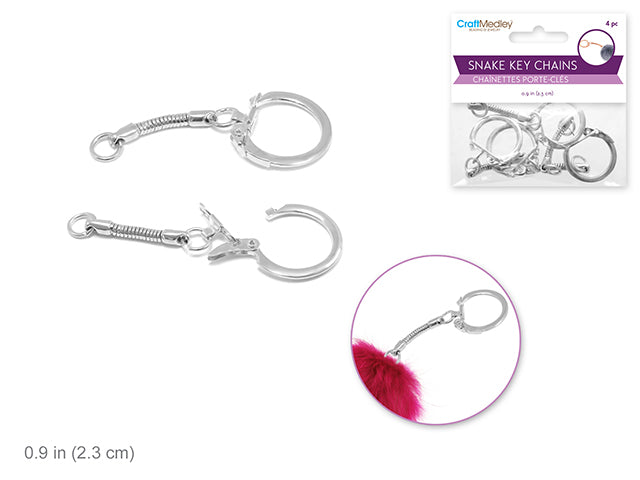 Silver Snake Key Chain