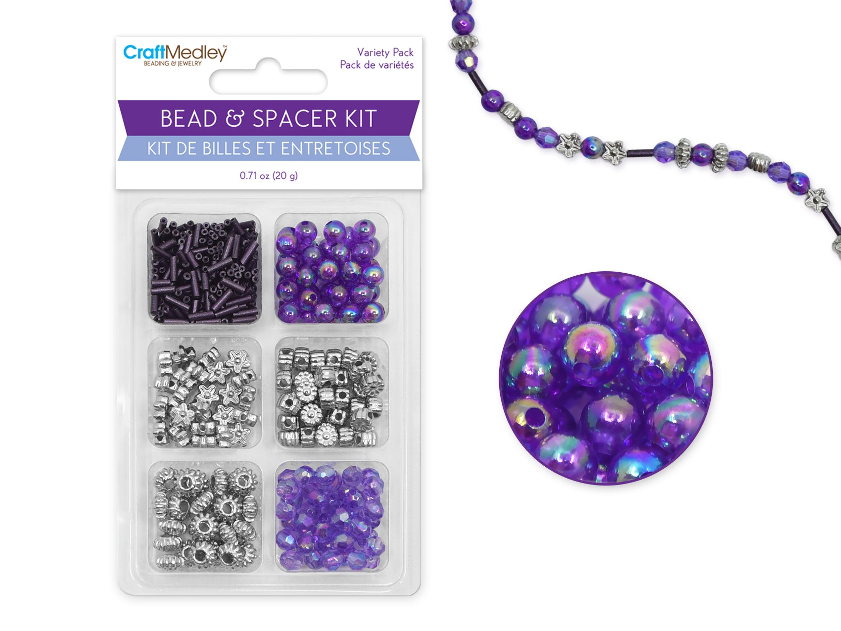 Purple Bead & Spacer Kit