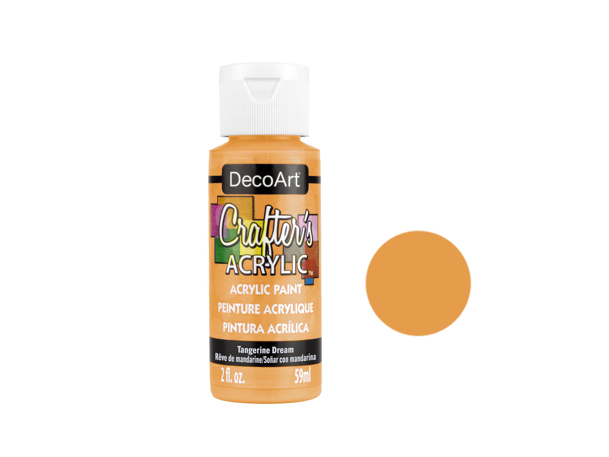 Acrylic Craft Paint, Tangerine Dream, 2 oz