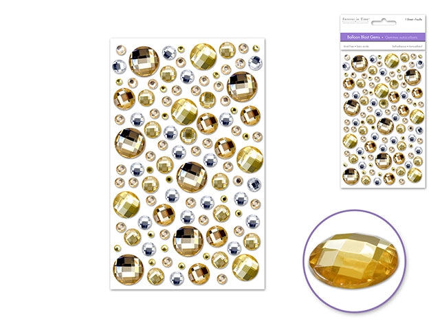 Golden Balloon Blast Gem Stickers