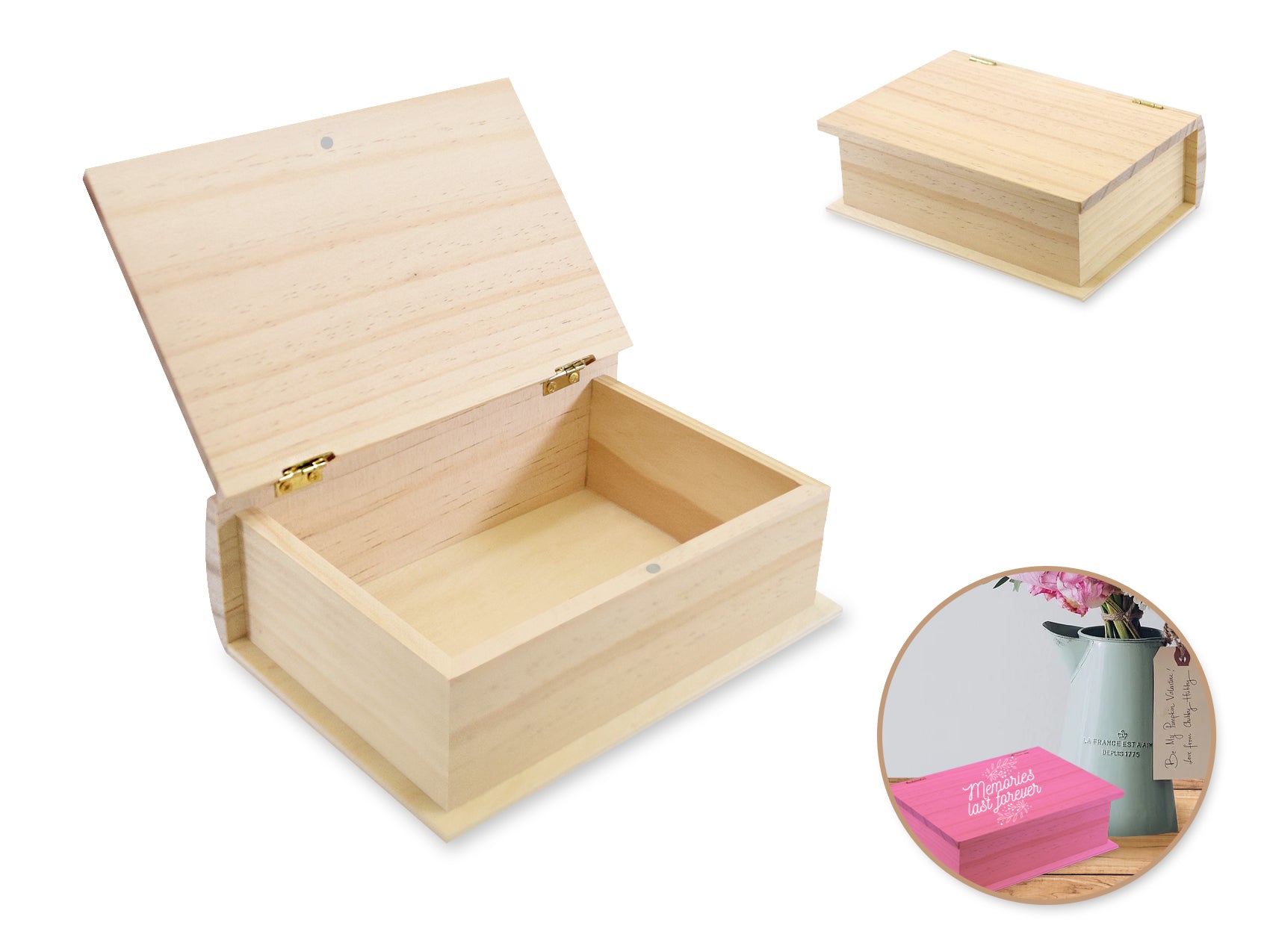 Wood Keepsake Box with Magnetic Closure
