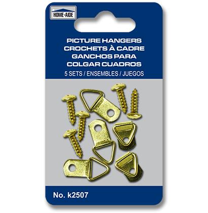 Medium Picture Hangers, 5 Sets