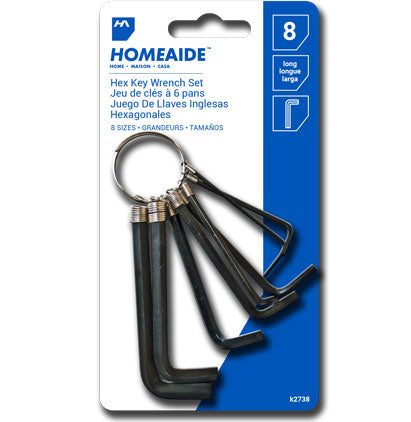 8-Piece English Hex Key Wrench Set