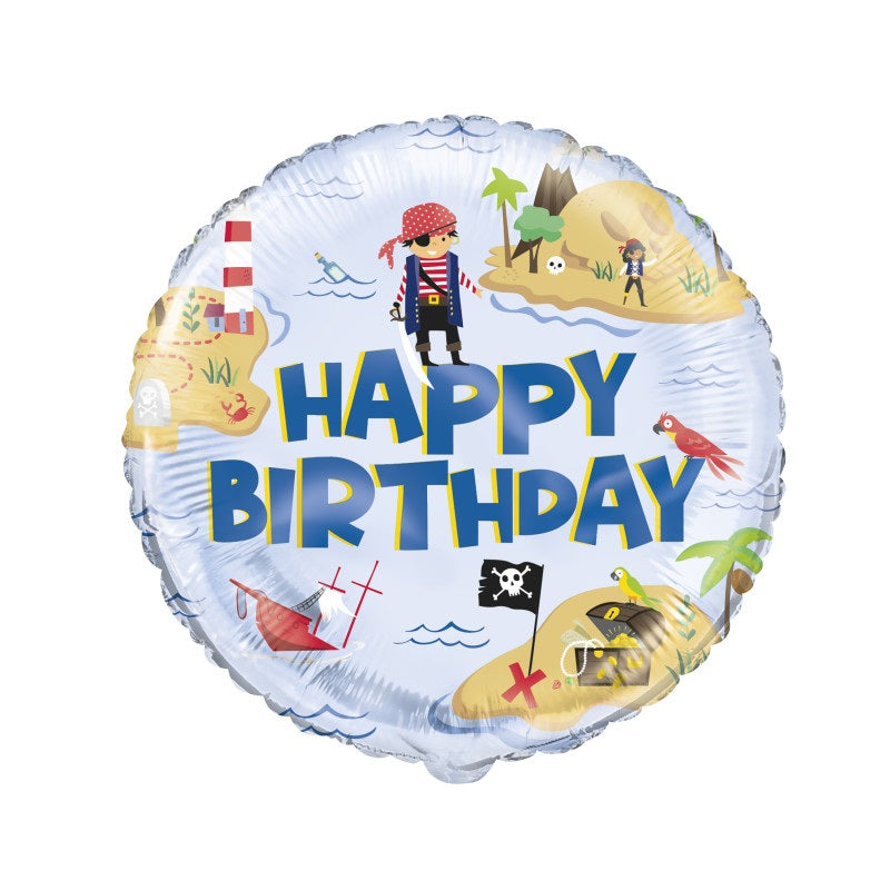 Ahoy Pirate Round Foil Balloon 18"