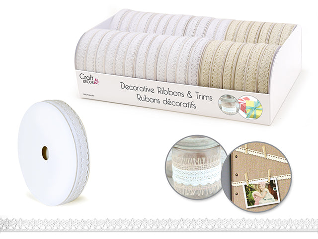 Cluny Lace 3/8" x 3yd Rolls