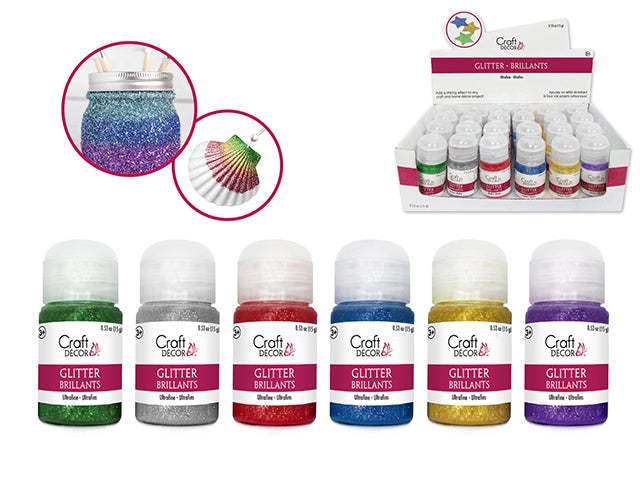 Ultrafine Hexagon Glitter 15g Bottles 4pcs Dazzling Metallics