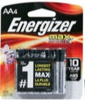 Energizer Max AA Batteries, Pack of 4