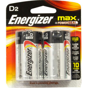 Energizer Max D Batteries, Pack of 2