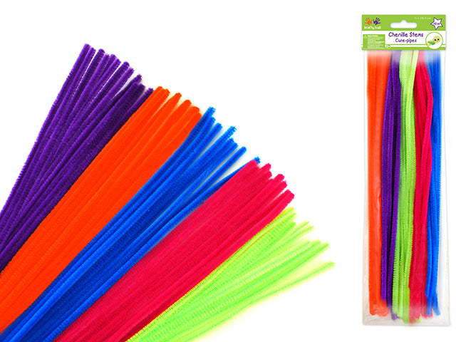 Chenille Stems: 6mmx30cm 40-Pack Pipe Cleaners in Glamour Mix