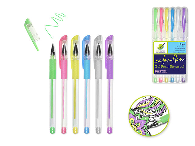 Color Factory Tool: Premium 'Living In Color' Color-Flow Gel Pen in Pastels