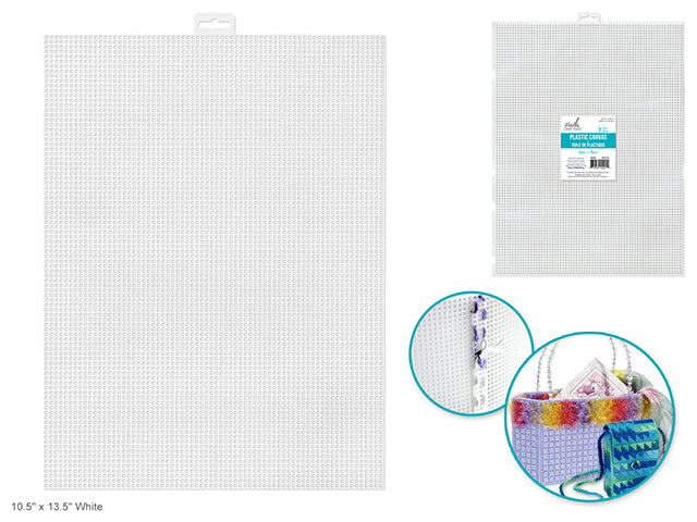 7-Mesh White Plastic Canvas, 10.5"x13.5"