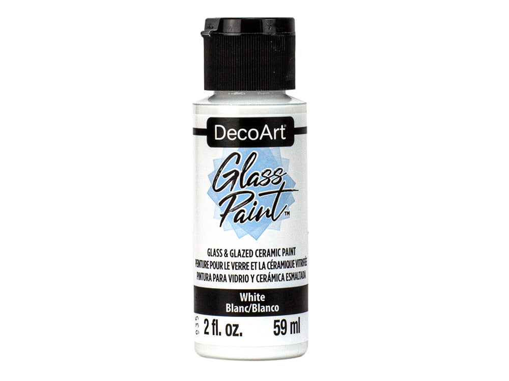 Decoart Paint: 2oz Glass Paint  Glass&Glazed Ceramic DGP01-16 DGP01 White