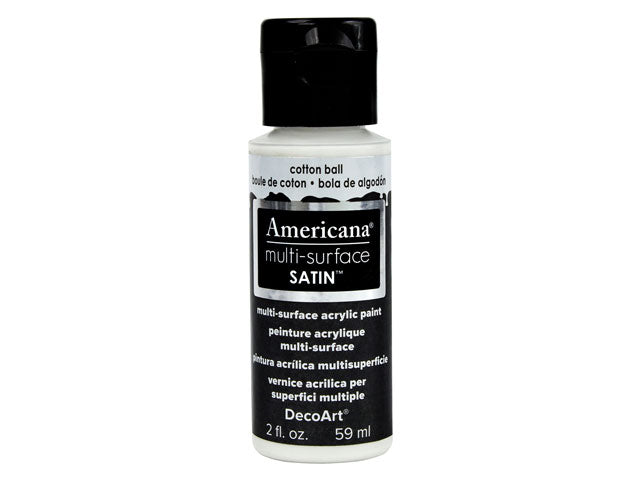 Americana Satins Multi-Surface Paint, 2oz, DA500-539 DA500 Cotton Ball