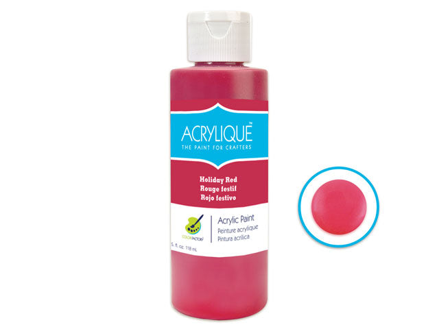 Color Factory: 4oz Acrylic Paint, Crafter's 035 Holiday Red