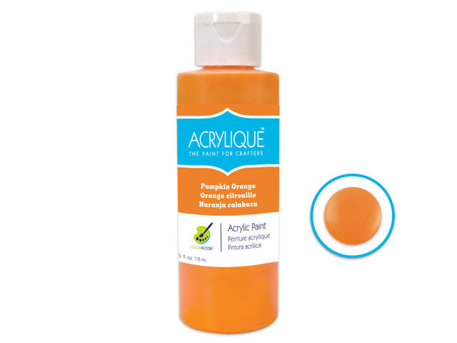 Color Factory's 4oz Acrylic Paint in 060 Pumpkin Orange for Crafters