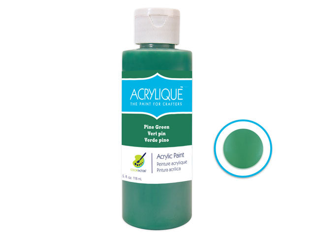 Color Factory: 4oz Acrylic Paint in 100 Pine Green for Crafters