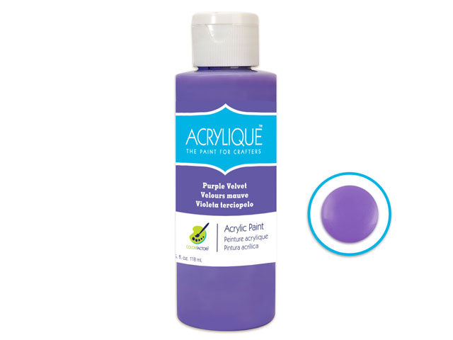 Color Factory's 4oz Acrylic Paint in 065 Purple Velvet for Crafters