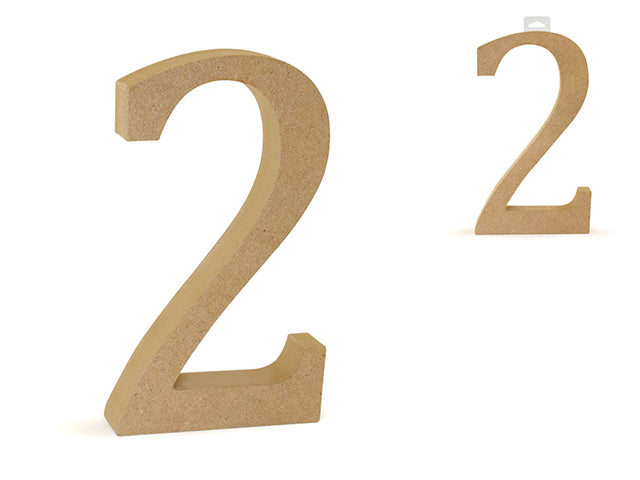 5 1/8" MDF Standing Wood Number 2