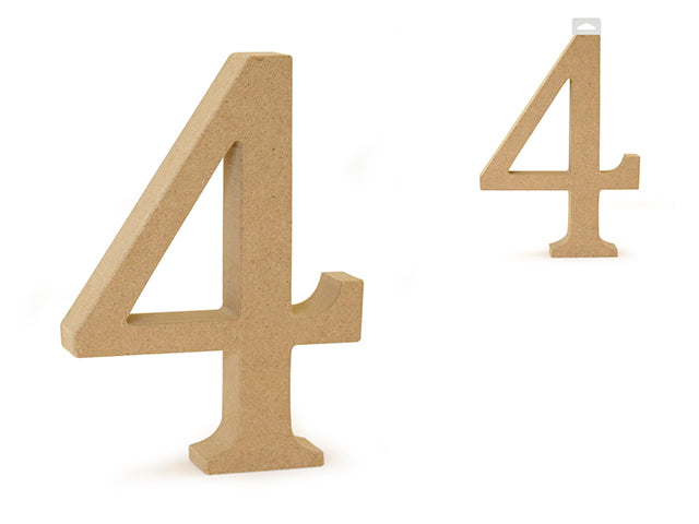 5 1/8" MDF Standing Wood Number 4
