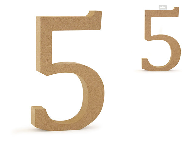 5 1/8" MDF Standing Wood Number 5