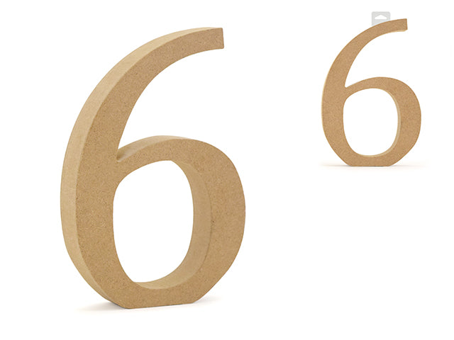 5 1/8" MDF Standing Wood Number 6