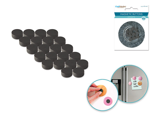 22-Pack of 8mm Magnetic Buttons on Mirror