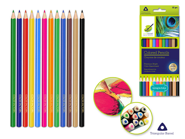 Color Factory Tool: Premium 3.0mm Color Pencils, Set of 12