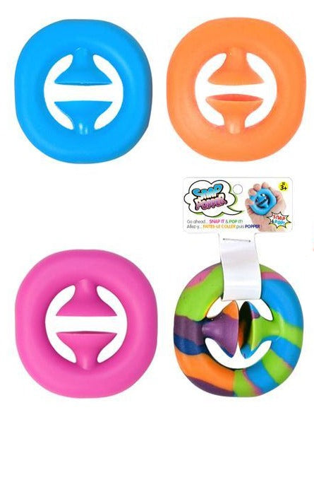 Snap Popper, Rainbow, Orange, Blue, Magenta