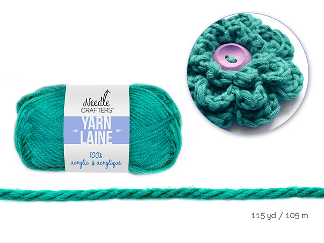 Needlecrafters 50g Standard Ball of Dyed Acrylic Yarn in Teal