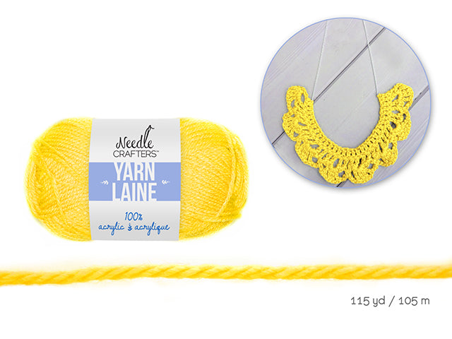 Needlecrafters' 50g Standard Ball of Dyed Acrylic Yarn in Sunny Yellow