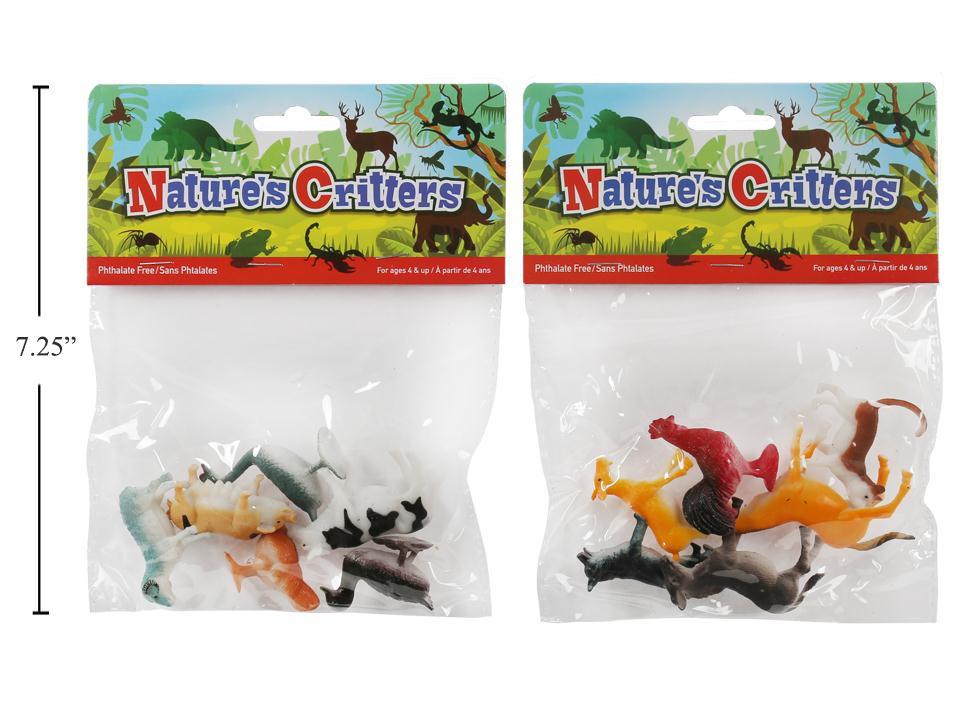 Nature's Critters ,6-pc, Farm PVC bag, 2/s, header card