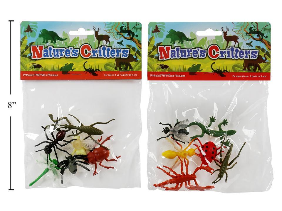 Nature's Critters 6-Piece Insect PVC Bag with Header Card, Set of 2 (CS)