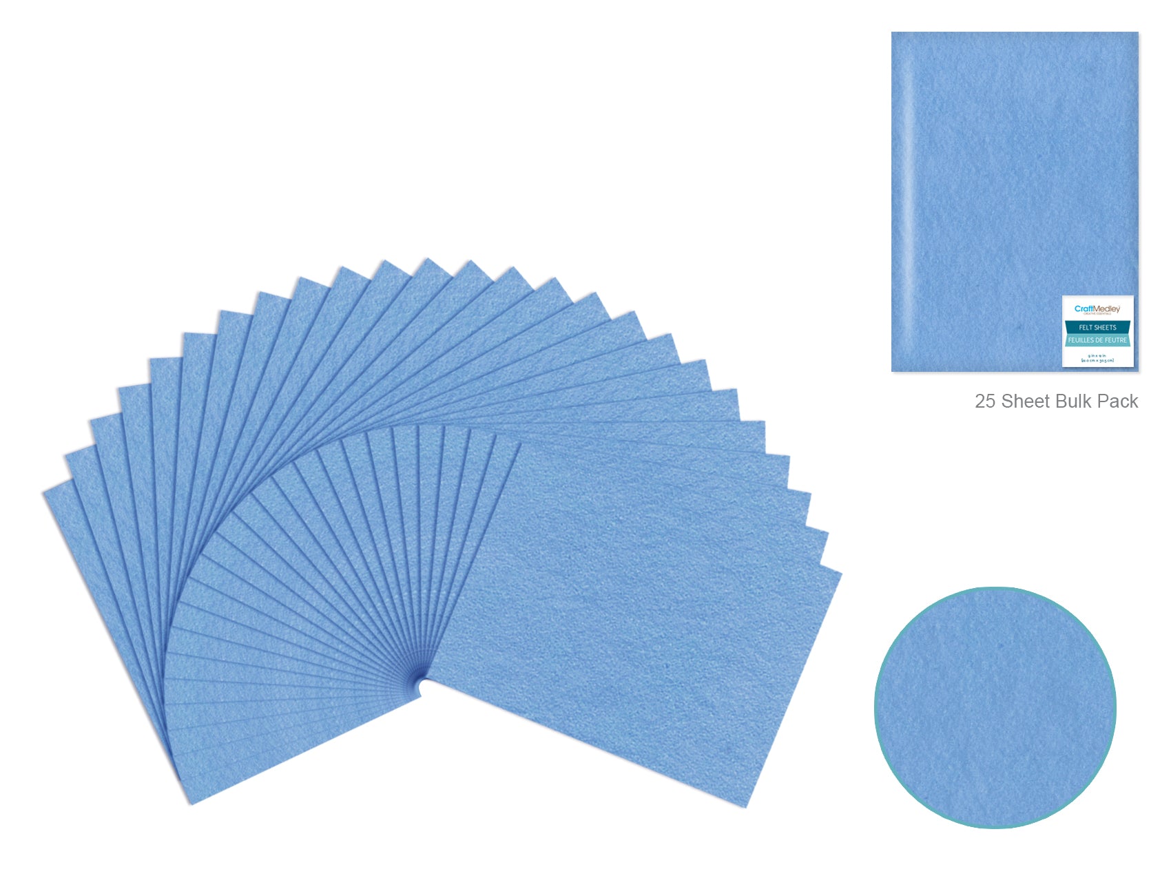 Felt Sheets: 9"x12" Premium Bar-Coded J) Light Blue