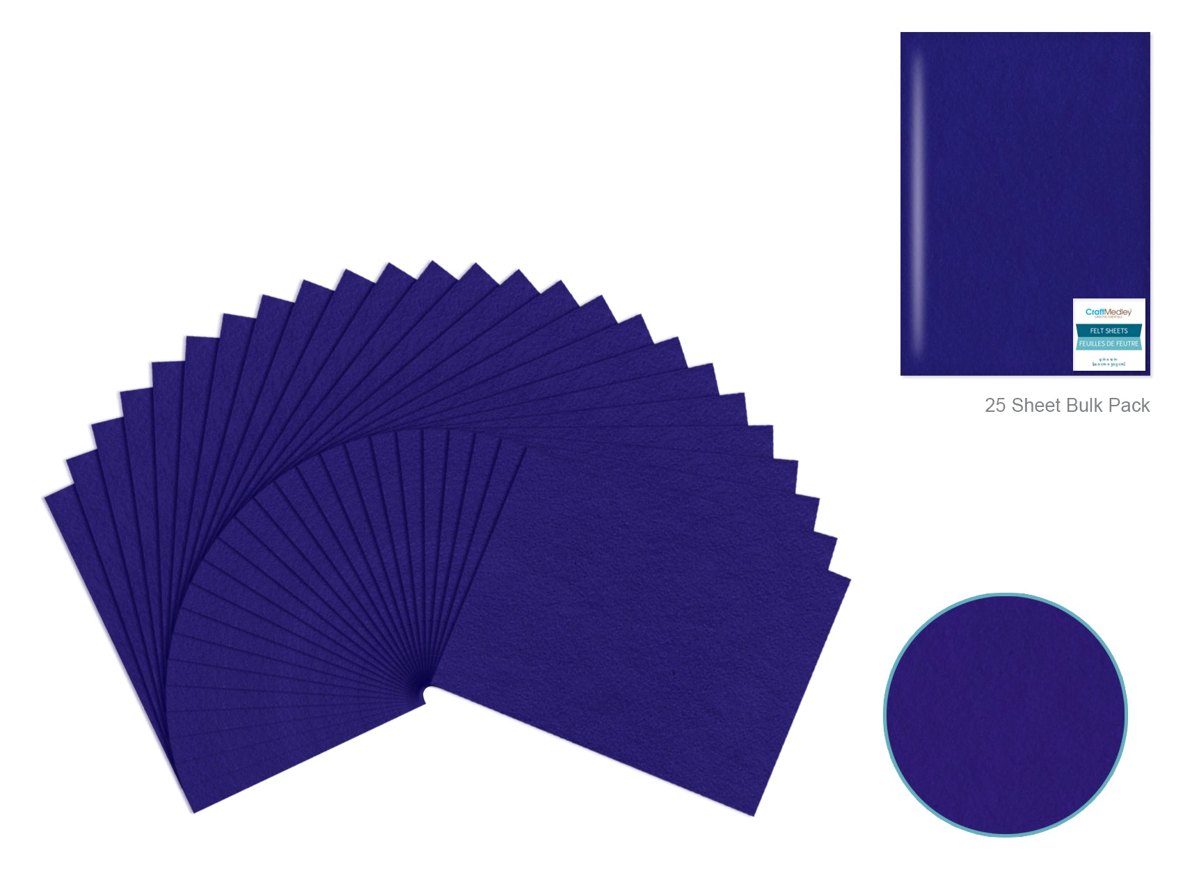 Felt Sheets: 9"x12" Premium Bar-Coded Q) Royal Blue
