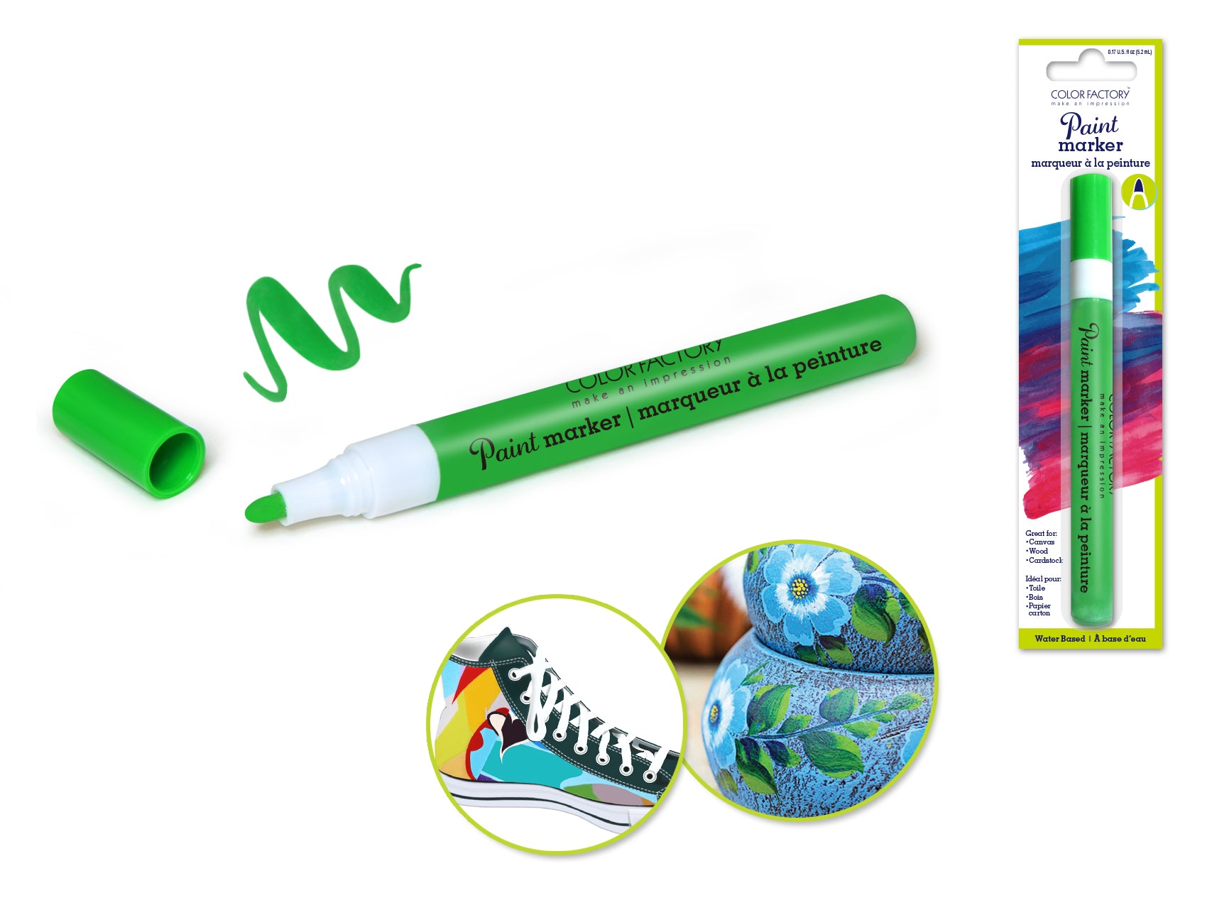 Color Factory Water Based Paint Marker in Green
