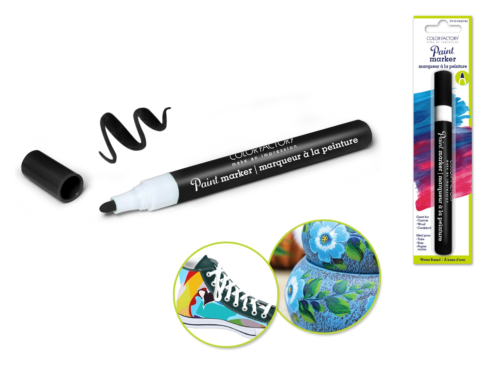 Color Factory Water Based Paint Marker in Black