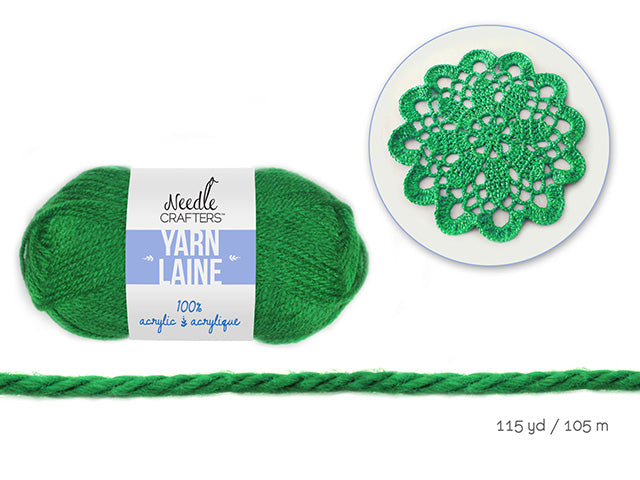 Needlecrafters' 50g Standard Ball of Dyed Acrylic Yarn in Emerald Green