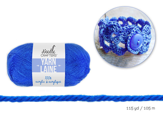 Needlecrafters' 50g Standard Ball of Dyed Acrylic Yarn in Blueberry