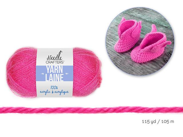 Needlecrafters' 50g Standard Ball of Dyed Acrylic Yarn in Pink Blush