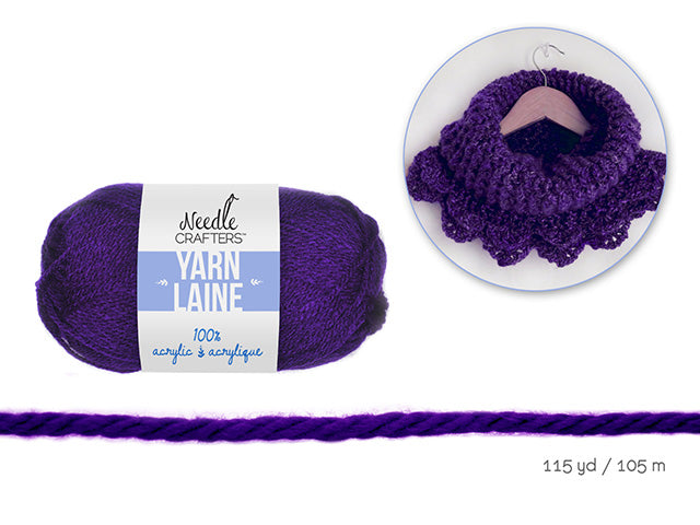 Needlecrafters Standard Ball of 50g Dyed Acrylic Yarn in Purple