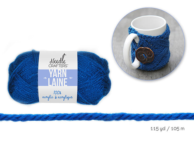 Needlecrafters' 50g Standard Ball of Dyed Acrylic Yarn in Deep Sea Blue