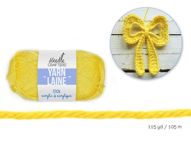 Needlecrafters' 50g Standard Ball of Dyed Acrylic Yarn in Yellow