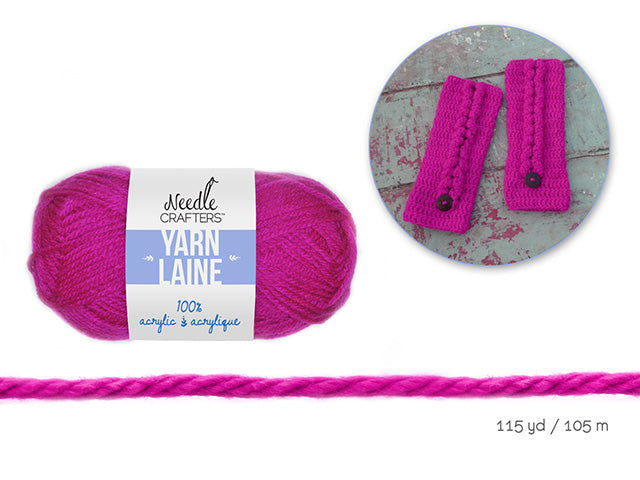 Needlecrafters' 50g Standard Ball of Dyed Acrylic Yarn in Fuchsia