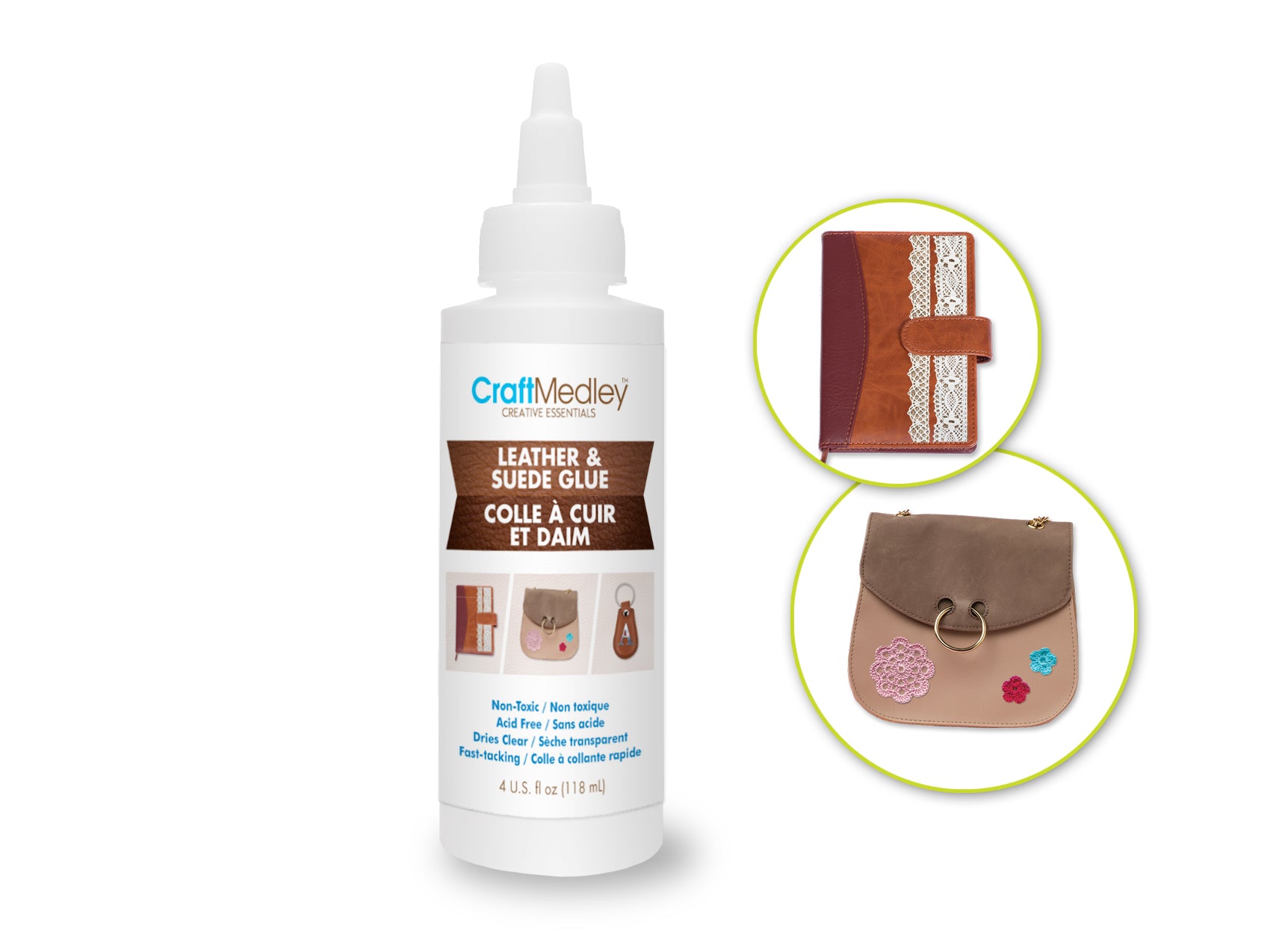 Craft Medley Glue: 4oz Leather & Suede Adhesive