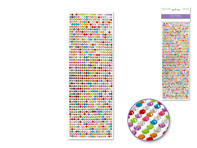 Paper Craft Sticker: 4mm Gem Lines  1029pc Value-Pack C) Multicolor