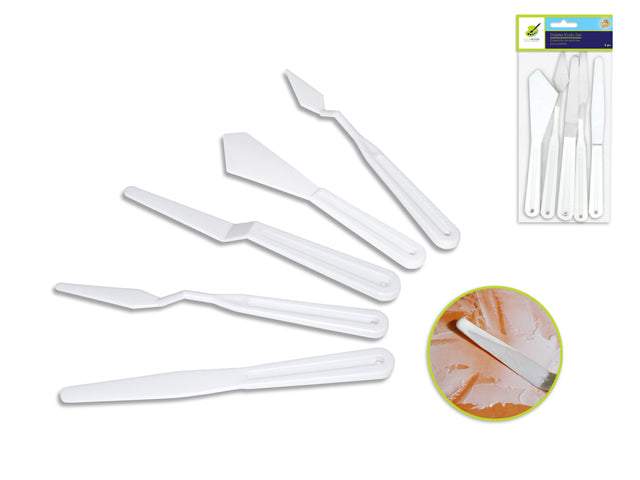 Color Factory Tool: Set of 5 Plastic Palette Knives