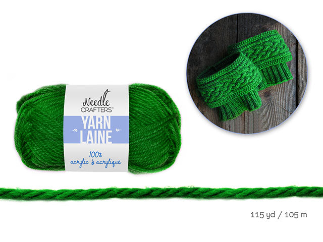 Needlecrafters' 50g Standard Ball of Dyed Acrylic Yarn in Hunter Green